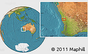 Satellite Location Map of the area around 30° 23' 20" S, 115° 40' 30" E