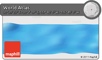 Physical Panoramic Map of the Area around 30° 23' 20" S, 117° 13' 29" W