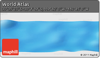 Physical Panoramic Map of the Area around 30° 23' 20" S, 117° 13' 29" W