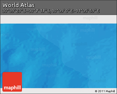 Political 3D Map of the Area around 30° 23' 20" S, 11° 7' 30" E