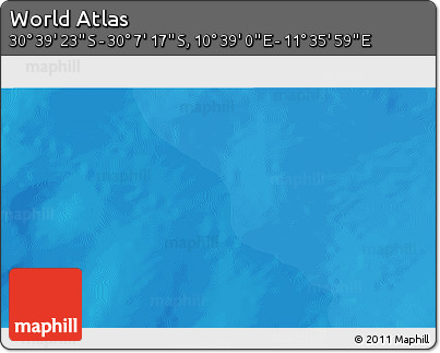 Political 3D Map of the Area around 30° 23' 20" S, 11° 7' 30" E