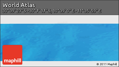 Physical Panoramic Map of the Area around 30° 23' 20" S, 11° 7' 30" E