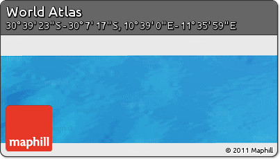 Physical Panoramic Map of the Area around 30° 23' 20" S, 11° 7' 30" E