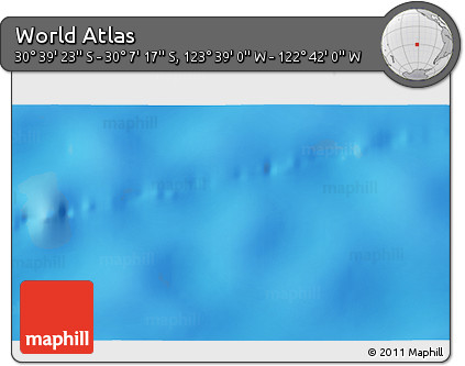 Physical 3D Map of the Area around 30° 23' 20" S, 123° 10' 30" W