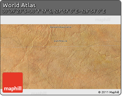 Satellite 3D Map of the Area around 30° 23' 20" S, 128° 25' 30" E