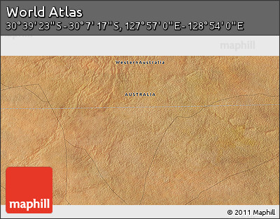 Satellite 3D Map of the Area around 30° 23' 20" S, 128° 25' 30" E