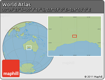 Savanna Style Location Map of the Area around 30° 23' 20" S, 128° 25' 30" E