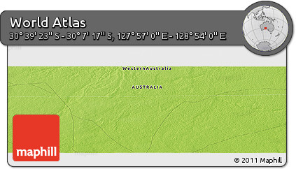 Physical Panoramic Map of the Area around 30° 23' 20" S, 128° 25' 30" E