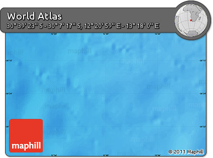 Physical Map of the Area around 30° 23' 20" S, 12° 49' 29" E