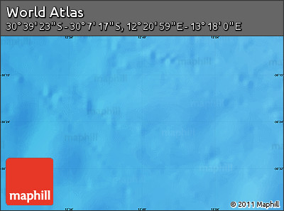 Physical Map of the Area around 30° 23' 20" S, 12° 49' 29" E