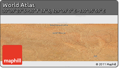 Satellite Panoramic Map of the Area around 30° 23' 20" S, 130° 7' 30" E