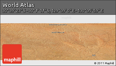 Satellite Panoramic Map of the Area around 30° 23' 20" S, 130° 7' 30" E