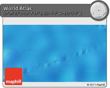 Physical 3D Map of the Area around 30° 23' 20" S, 132° 31' 30" W
