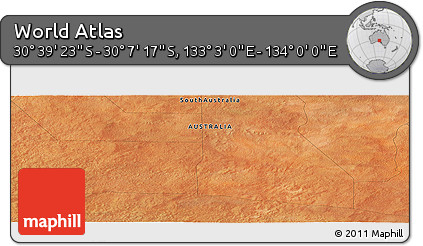 Satellite Panoramic Map of the Area around 30° 23' 20" S, 133° 31' 30" E
