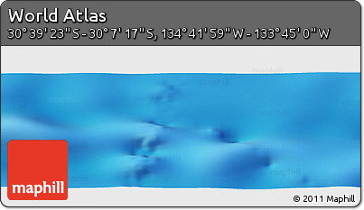 Shaded Relief Panoramic Map of the Area around 30° 23' 20" S, 134° 13' 29" W