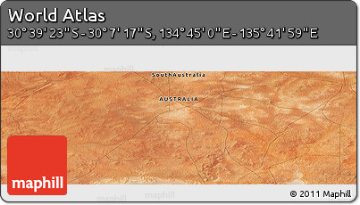 Satellite Panoramic Map of the Area around 30° 23' 20" S, 135° 13' 29" E