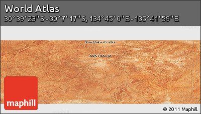 Satellite Panoramic Map of the Area around 30° 23' 20" S, 135° 13' 29" E