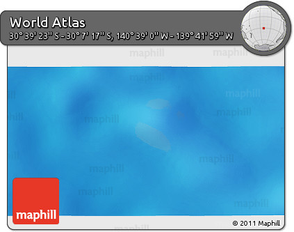 Shaded Relief 3D Map of the Area around 30° 23' 20" S, 140° 10' 30" W