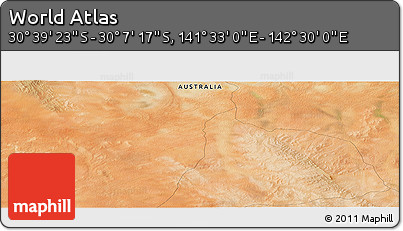 Satellite Panoramic Map of the Area around 30° 23' 20" S, 142° 1' 30" E