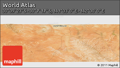 Satellite Panoramic Map of the Area around 30° 23' 20" S, 142° 1' 30" E