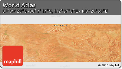 Satellite Panoramic Map of the Area around 30° 23' 20" S, 142° 52' 30" E