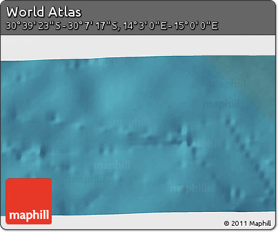 Satellite 3D Map of the Area around 30° 23' 20" S, 14° 31' 30" E