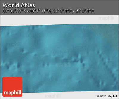 Satellite 3D Map of the Area around 30° 23' 20" S, 14° 31' 30" E
