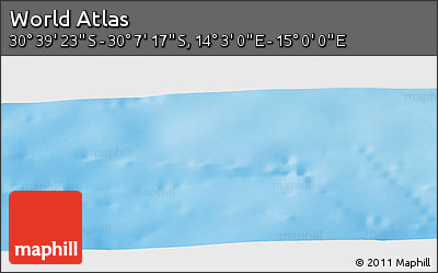 Physical Panoramic Map of the Area around 30° 23' 20" S, 14° 31' 30" E