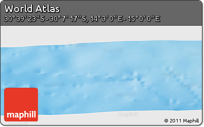 Physical Panoramic Map of the Area around 30° 23' 20" S, 14° 31' 30" E