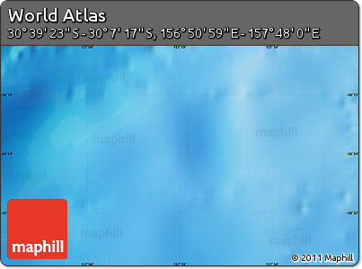 Physical Map of the Area around 30° 23' 20" S, 157° 19' 29" E