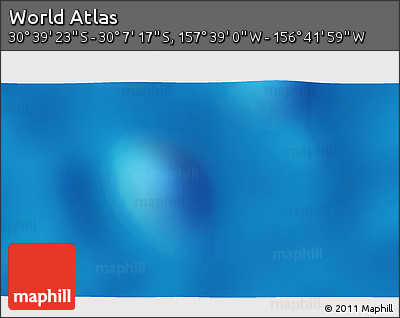 Physical 3D Map of the Area around 30° 23' 20" S, 157° 10' 30" W