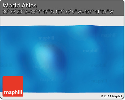 Physical 3D Map of the Area around 30° 23' 20" S, 157° 10' 30" W