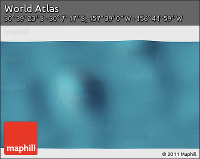 Satellite 3D Map of the Area around 30° 23' 20" S, 157° 10' 30" W