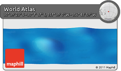 Physical Panoramic Map of the Area around 30° 23' 20" S, 157° 10' 30" W
