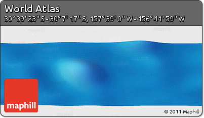 Physical Panoramic Map of the Area around 30° 23' 20" S, 157° 10' 30" W