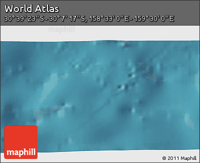 Satellite 3D Map of the Area around 30° 23' 20" S, 159° 1' 30" E