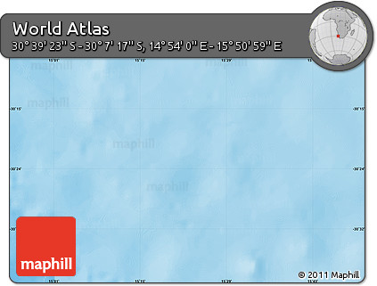 Physical Map of the Area around 30° 23' 20" S, 15° 22' 30" E
