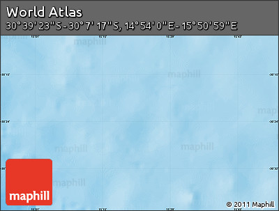 Physical Map of the Area around 30° 23' 20" S, 15° 22' 30" E