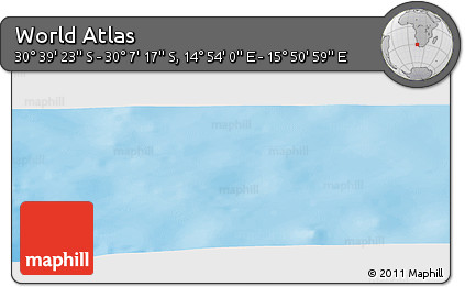 Physical Panoramic Map of the Area around 30° 23' 20" S, 15° 22' 30" E