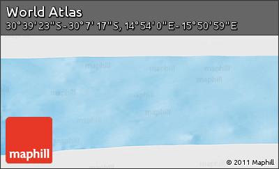Physical Panoramic Map of the Area around 30° 23' 20" S, 15° 22' 30" E