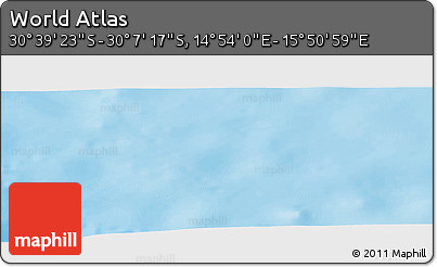 Physical Panoramic Map of the Area around 30° 23' 20" S, 15° 22' 30" E