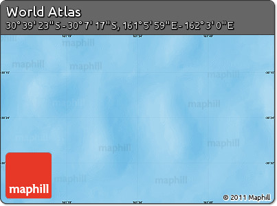 Physical Map of the Area around 30° 23' 20" S, 161° 34' 29" E