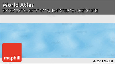 Physical Panoramic Map of the Area around 30° 23' 20" S, 161° 34' 29" E