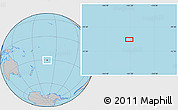 Gray Location Map of the area around 30° 23' 20" S, 161° 25' 30" W
