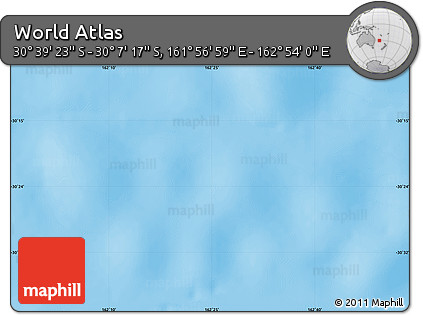 Physical Map of the Area around 30° 23' 20" S, 162° 25' 30" E