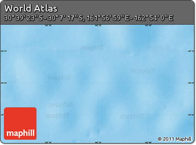 Physical Map of the Area around 30° 23' 20" S, 162° 25' 30" E
