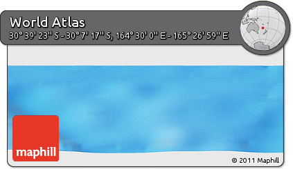 Physical Panoramic Map of the Area around 30° 23' 20" S, 164° 58' 29" E