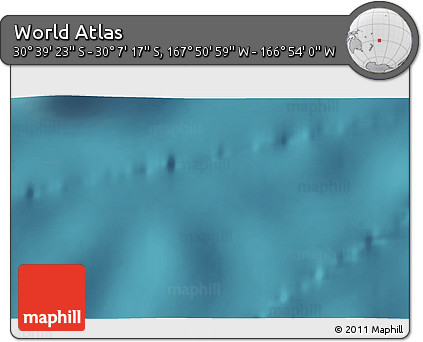 Satellite 3D Map of the Area around 30° 23' 20" S, 167° 22' 30" W