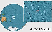 Satellite Location Map of the area around 30° 23' 20" S, 168° 13' 29" W