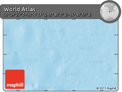 Physical Map of the Area around 30° 23' 20" S, 16° 13' 30" E